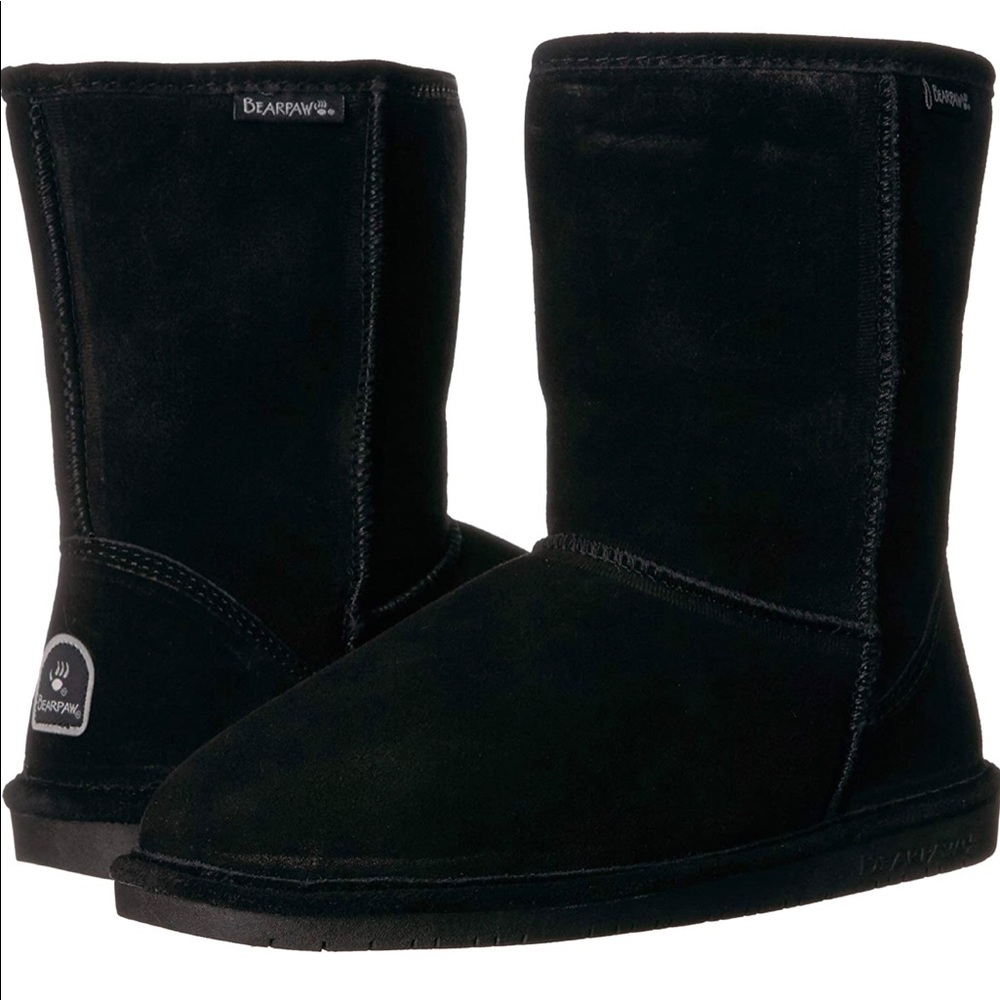 BearPaw •Emma Black Suede Boots Sz 9